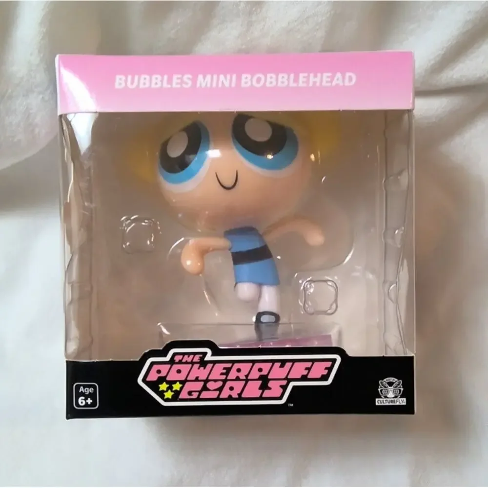 Lot of 3 NIB Powerpuff Girls Mini Bobblehead Figures Blossom, Bubbles, Buttercup